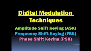 ASK FSK PSK Modulation / Digital Modulation Techniques / Amplitude, Frequency and Phase Shift Keying
