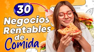 🍟 30 Negocios Rentables de COMIDA 🍕 Negocios de Comida Rentables