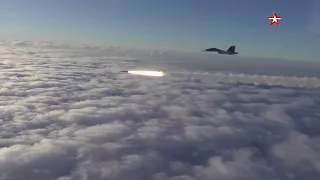 Russian Navy Su-30SM live fire exercise in Crimea