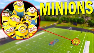 Drone Catches CURSED MINIONS At HAUNTED HIGHSCHOOL!! *MINIONS IN REAL LIFE*