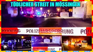 🚨 Tödlicher Familienstreit 🚨 👮‍♂️  Polizei ermittelt am Tatort in Mössingen im Landkreis Tübingen