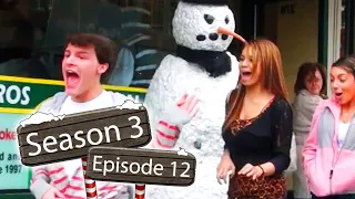 Scary Snowman Hidden Camera Prank Invades College Town