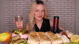 MUKBANG | Домашняя шаурма, картофель, купаты, закуски | Shawarma, Rolls | не ASMR