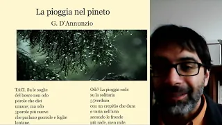 La pioggia nel pineto di Gabriele D'Annunzio: spiegazione