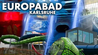 Water Slides at Europabad Karlsruhe | 4K Onride POV + Trailer