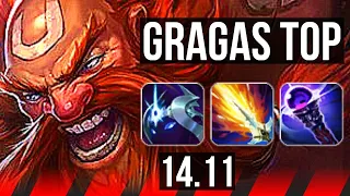 GRAGAS vs DARIUS (TOP) | Rank 3 Gragas, 6 solo kills | BR Challenger | 14.11