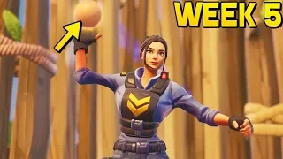 15 BOUNCES WITH THE BOUNCY BALL TOY! (Fortnite Season 8 Week 5 Challenges)
