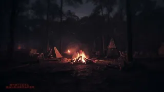 Scary Stories Around The Campfire 👻 | SUMMER-CAMP HORROR AMBIENCE  | 5 Hours | 4K