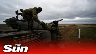 Russian conscripts receive military training in Rostov bordering Ukraine