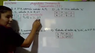 MAGNITUDES INVERSAMENTE PROPORCIONALES PARA 5TO GRADO DE PRIMARIA