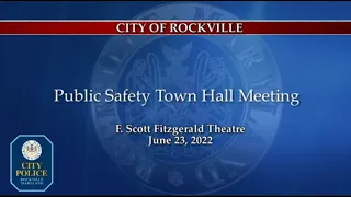 RCPD Public Safety Town Hall Meeting - Recording