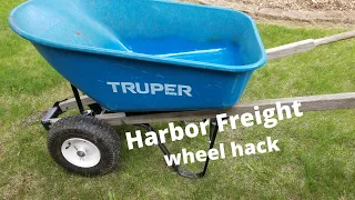 Harbor Freight wheelbarrow wheel hack
