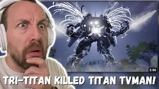 TRI-TITAN KILLED TITAN TVMAN! the skibidi wars 94 (FAN MADE) REACTION!!!