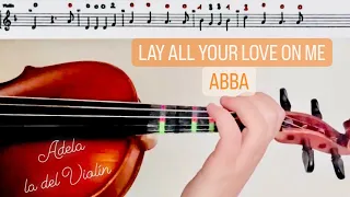 LAY ALL YOUR LOVE ON ME (ABBA) PARTITURA+AUDIO