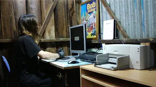 Man Goes Crazy and Destroys Office Computer