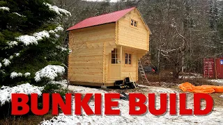 Building An Off-Grid Bunkie In The Woods With My Brother And Friend