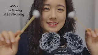 ASMR Ear Blowing & Mic Touching with Fluffy Earpick (No Talking, 2Hr)