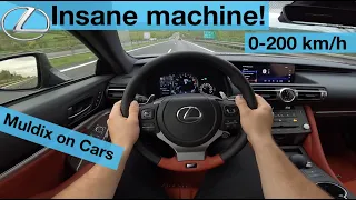 Lexus RC F Track Edition (341 kW) POV Test Drive + Acceleration 0-220 km/h