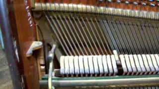 Piano Bass Strings Sound before Cleaning