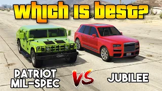 GTA 5 ONLINE : JUBILEE VS PATRIOT MIL SPEC (WHICH IS BEST?)