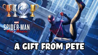 Spider-Man Miles Morales Trophy Guide: A GIFT FROM PETE - FULL PLATINUM TROPHY GUIDE