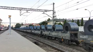 Captrain españa tren arcelor con 601.009 y 319.251 doble traccion por cola