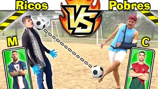 RICOS VS POBRES NO DESAFIO DO FUTEBOL COM A LETRA DO JOGADOR #106 (Adivinhe o jogador pela letra)