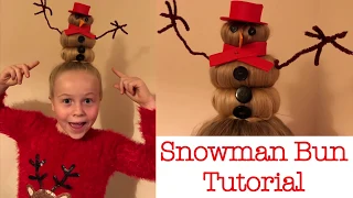 Fun Snowman Hair Tutorial by Two Little Girls Hairstyles