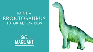 Brontosaurus - Watercolor Tutorial for Kids with Sarah Cray