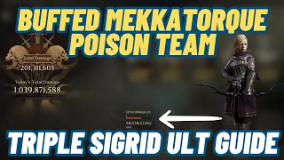 🚨TRIPLE SIGRID ULT STRATEGY!🚨| 200M Buffed Mekkatorque Poison Team🐉DragonHeir Silent Gods🐉D&D Collab