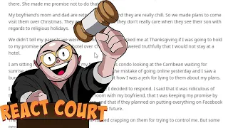 AITA for insulting my husband for no reason (React Court)