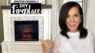 You Can DIY This Renter Friendly Electric Fireplace!