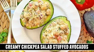 HEALTHY Stuffed Avocados with Creamy Chickpea Salad | 15 Minute Recipe