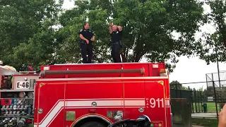 Galt PD Officers Dance on Fire Truck