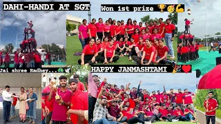 #janmashtami celebration at #sgtuniversity 🥳, 1st position 🏆🎉, HARE KRISHNA🦚♥️ #kanahiya  (#vlog 5)