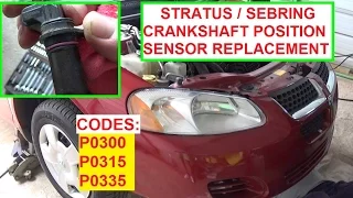 Crankshaft Position Sensor Replacement  Dodge Stratus / Chrysler Sebring P0300 P0315 P0335