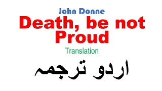 Death, be not Proud by John Donne (Translation)