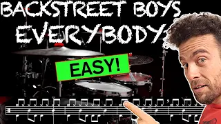 Backstreet Boys - Everybody - Drum Cover (with scrolling drum sheet)