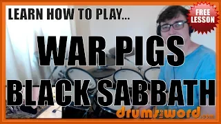 ★ War Pigs (Black Sabbath) ★ FREE Video Drum Lesson | How To Play SOLO (Bill Ward)