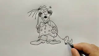 #037 So zeichnest Du einen Clown//how to draw a clown//Cartoons zeichnen lernen