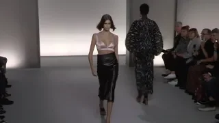 Kaia Gerber and fellow models on the runway for the Givenchy Fashion Show