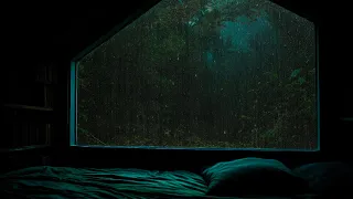 The Sound of Rain by the Bedroom Window at Night helps Reduce Stress |  Rain on Window 11 Hours