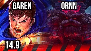 GAREN vs ORNN (TOP) | 1300+ games | KR Diamond | 14.9