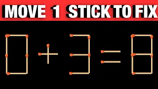 Move 1 Stick To Make Equation Correct, Matchstick Puzzle.