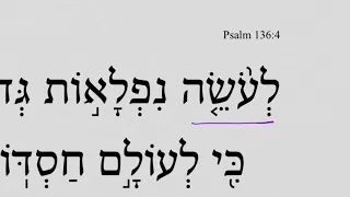 Psalm 136:4 HebrewDaybyDay