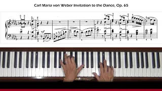 Weber Invitation to the Dance, Op. 65 Piano Tutorial Part 1