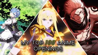 My personal Top 100 (+7) Anime Opening List | 4k Creditless