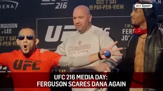 UFC 216: Tony Ferguson gives Dana White a scare and he has history