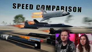 Сравнение скоростей | SPEED COMPARISON 3D | Fastest Man Made Objects| РЕАКЦИЯ