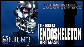 Pure Arts Terminator 2 Judgment Day T-800 Endoskeleton Art Mask | Video Review